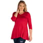 Plus Size 24/7 Comfort Apparel 3/4 Sleeve V-Neck Tunic - image 7