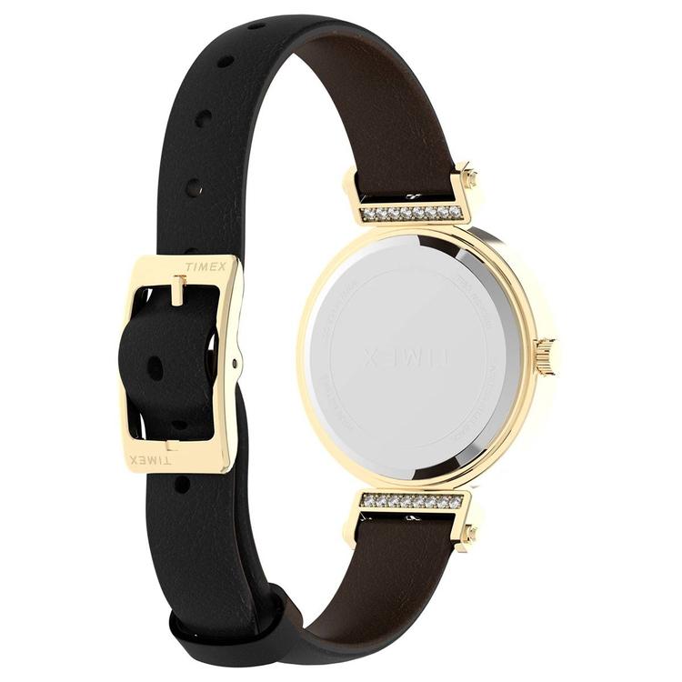Womens Timex® Gold-Tone Black to Brown Strap Watch - TW2W96400JT