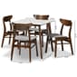 Baxton Studio Paras Light Grey/Walnut Brown Wood 5pc. Dining Set - image 9