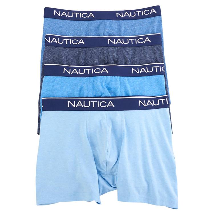 Mens Nautica 4pk. Boxer Briefs - Blue