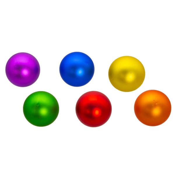 Kurt Adler 80mm Glass Matte Pride 6pc. Ball Ornament Set