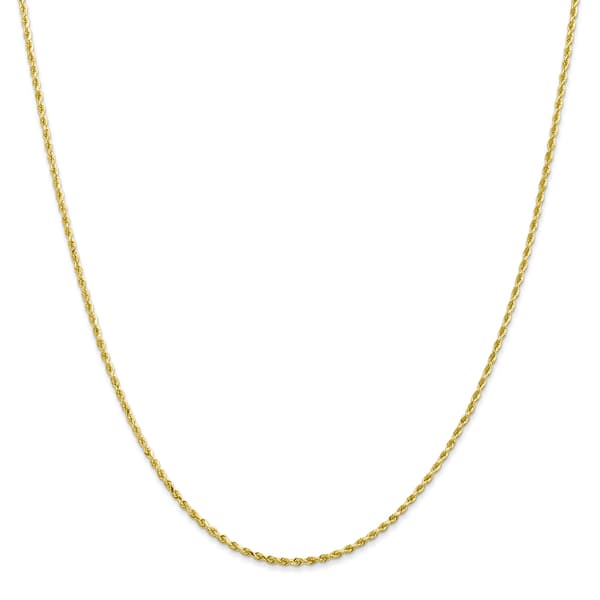 Gold Classics(tm) 10kt. 1.5mm 7in. Diamond-Cut Rope Chain - image 