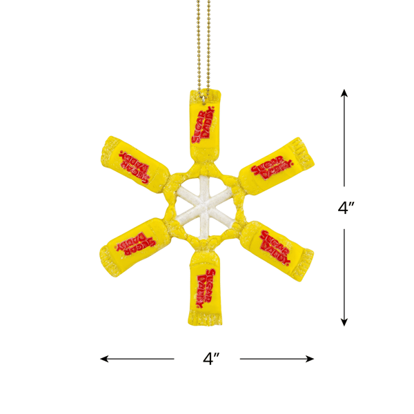 Northlight 4in. Sugar Daddy Lollipop Snowflake Christmas Ornament