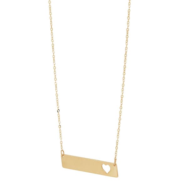 Gold Classics™ 14kt. Yellow Gold Cut-Out Bar Cable Chain Necklace