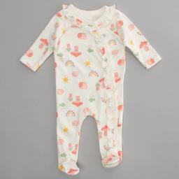 Baby Girl (NB-9M) Mini Hop Rainbow Snail Mushroom Ruffle Pajamas