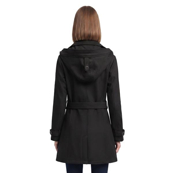 Womens Jessica Simpson Softshell Trench Coat W/ Hood