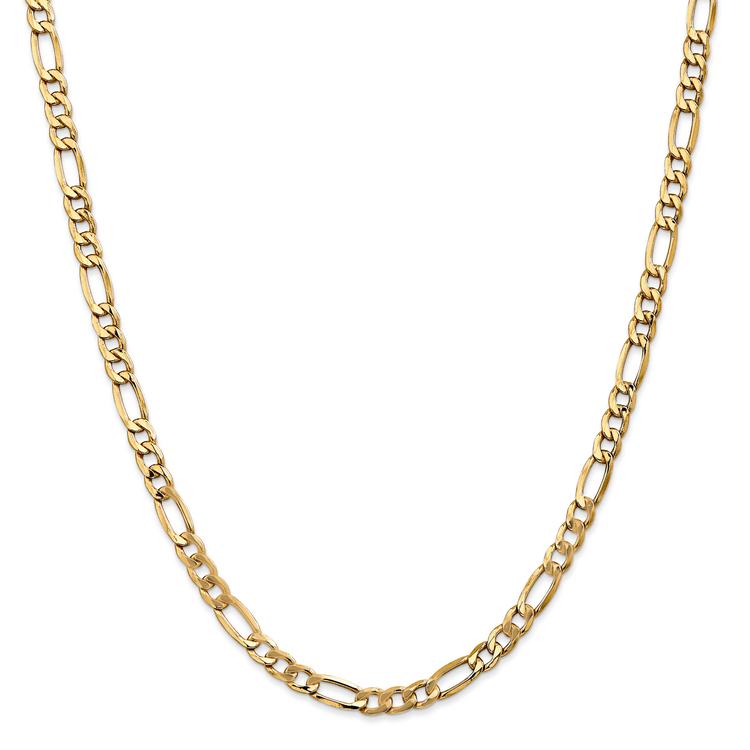 Mens Gold Classics™ 5.75mm. 14k Semi Solid Figaro Chain Bracelet