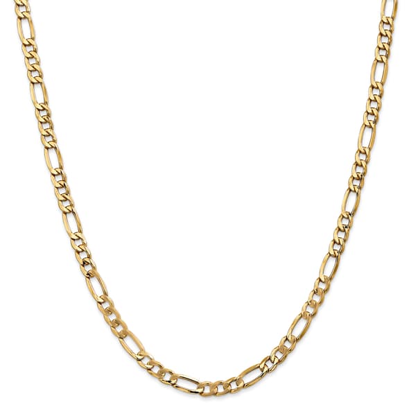 Mens Gold Classics&#8482; 5.75mm. 14k Semi Solid Figaro Chain Bracelet