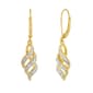 Loveblooms&#40;tm&#41; Gold Sterling Silver 1/10ctw. Swirl Earrings - image 1