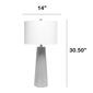 Lalia Home Concrete Pillar Table Lamp w/White Fabric Shade - image 9