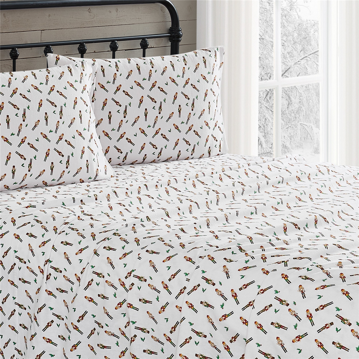 Truly Soft Nutcrackers Flannel Sheet Set