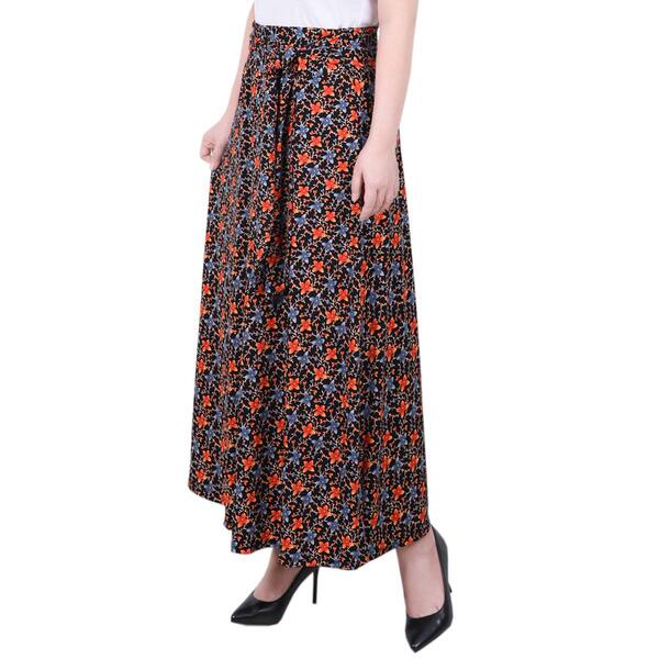 Womens NY Collection Pull On Floral Maxi Skirt