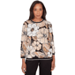Petites Alfred Dunner Seville Jacquard Floral Butterfly Sweater - image 1