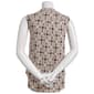 Womens Notations  Sleeveless Diamond Pleated Henley Blouse - image 3