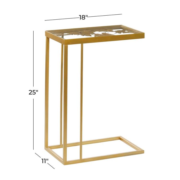 9th & Pike® Gold Metal Contemporary Accent Table