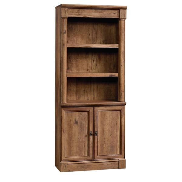 Sauder Palladia Library with Doors - Vintage Oak - image 