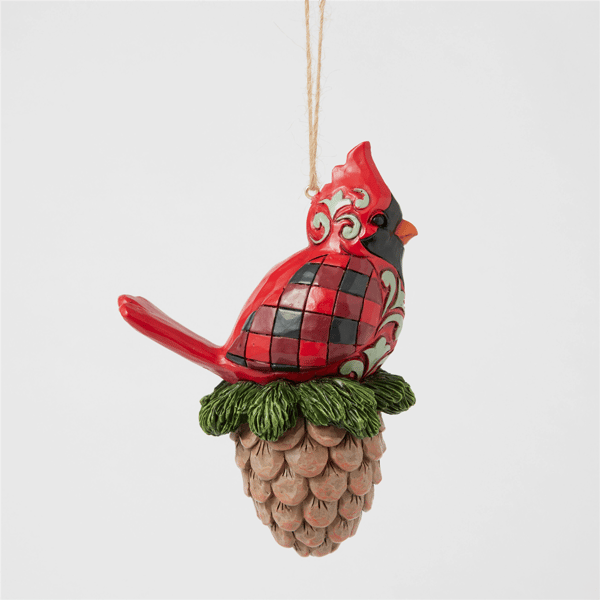 Jim Shore Heartwood Creek Highland Cardinal Christmas Ornament