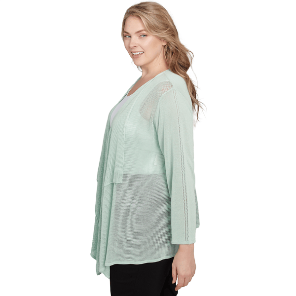 Plus Size Emaline Key Items Drape Front Cardigan