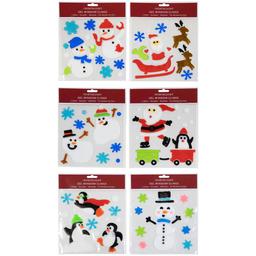 Northlight Seasonal Double Sided Gel Window Clings - Set of 6