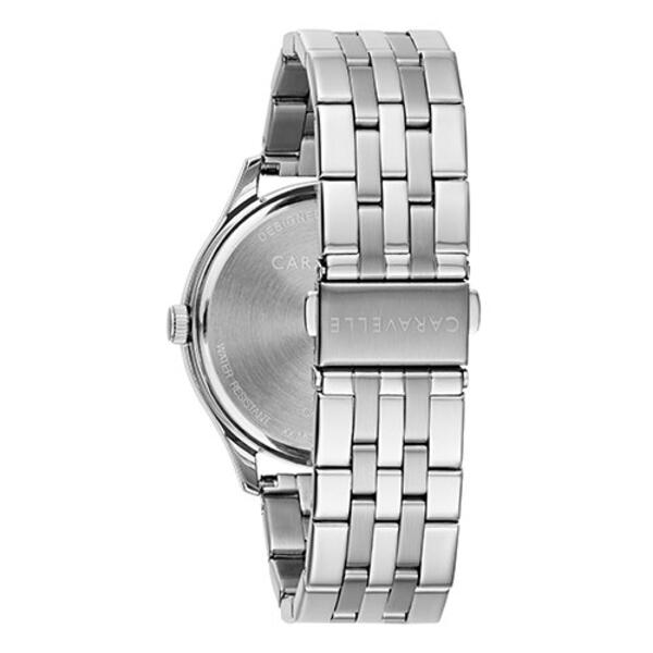 Mens Caravelle Coin-Edge Bezel Bracelet Watch - 43B163