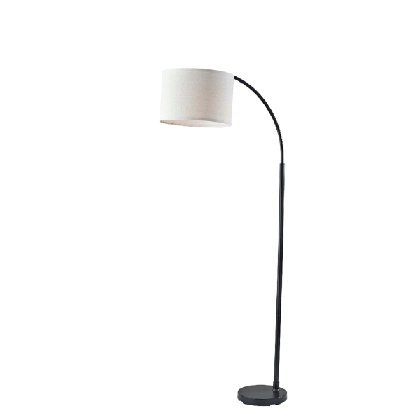 Simplee Adesso Jace Floor Lamp with Off-White Shade - image 