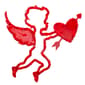 Northlight Seasonal Lighted Red Cupid and Heart Window Silhouette - image 1