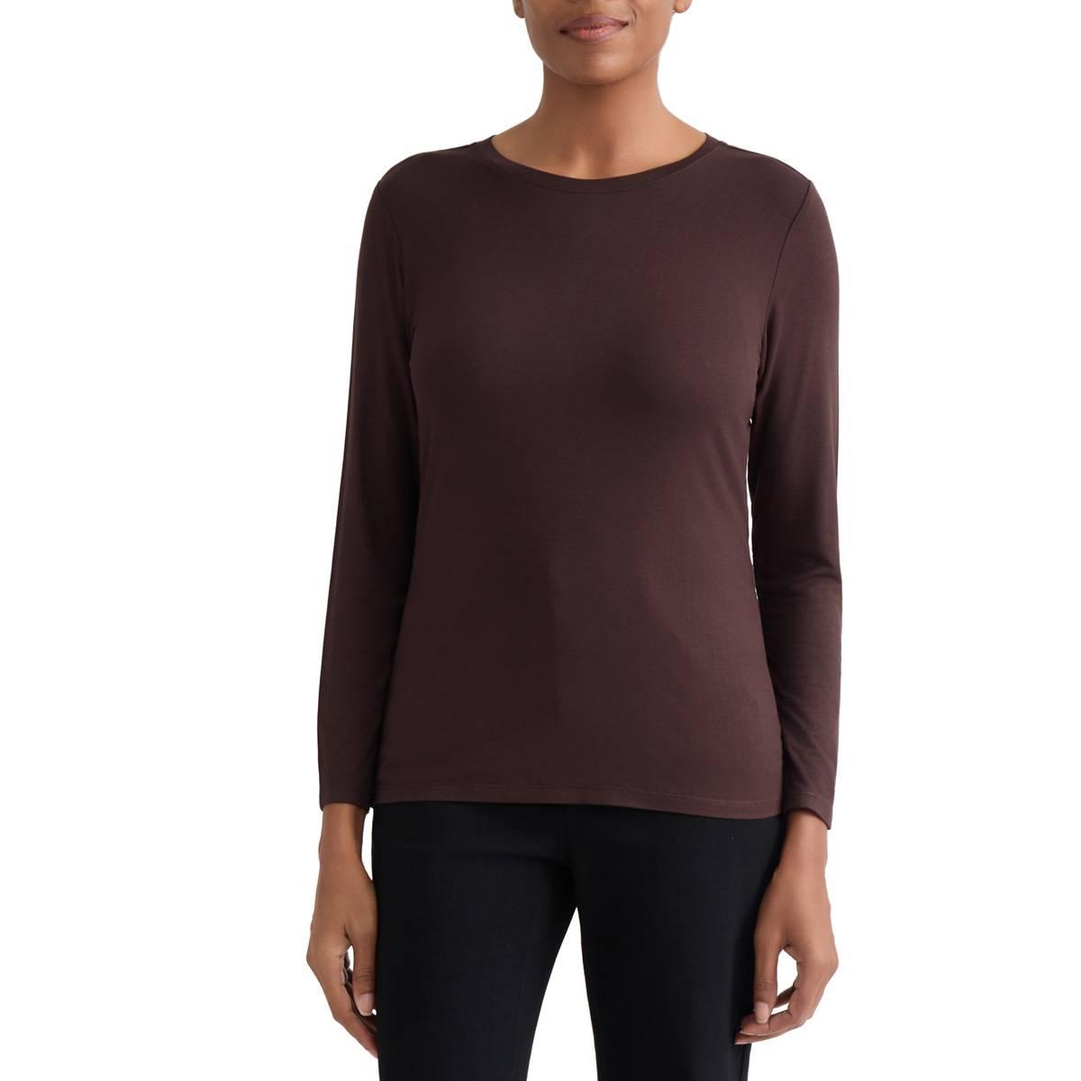 Womens Jones New York Long Sleeve Seamless Knit Top