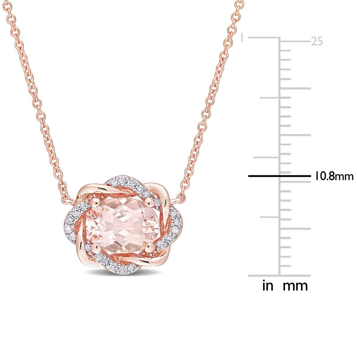 Gemstone Classics™ 10kt. Rose Gold Interlaced Necklace