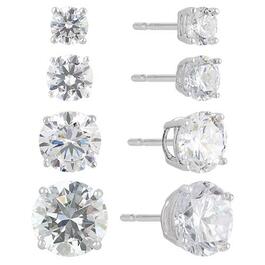 Sunstone 4pc. Sterling Silver Round Stud Earring Set