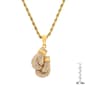 Mens Steeltime Knockout 18kt. Gold Plates Boxing Glove Necklace - image 2