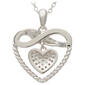 Diamond Classics™ 1/10ctw. Diamond Infinity & Heart Pendant - image 2