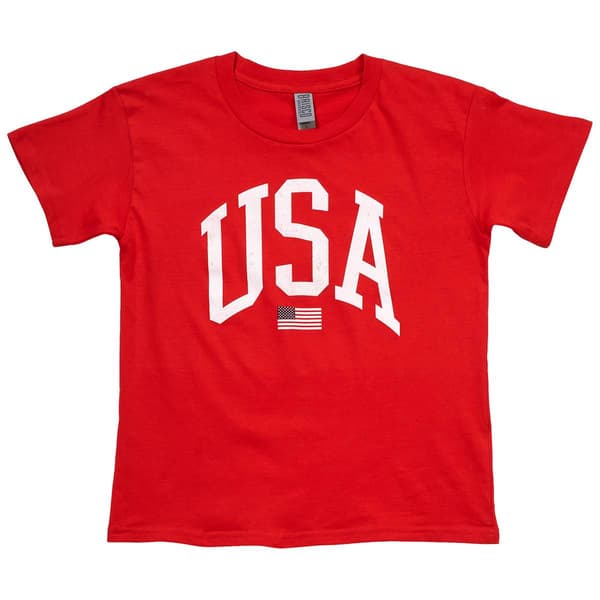 Boys (8-20) USA Flag Short Sleeve Tee - image 