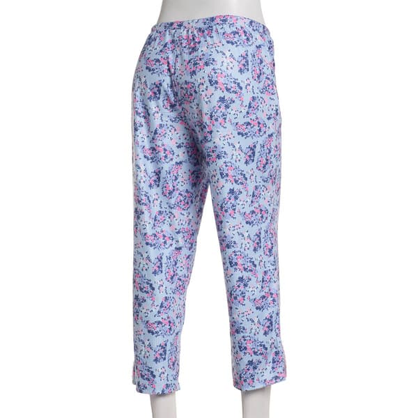 Petite Jessica Simpson Wide Rib Floral Paisley Capri Pajama Pants