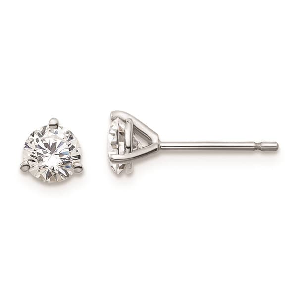 Pure Fire 14kt. White Gold 3/4ctw. Certified Lab Diamond Earrings - image 