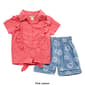 Girls &#40;4-6x&#41; One Step Up Ruffle Top & Daisy Denim Shorts Set - image 2