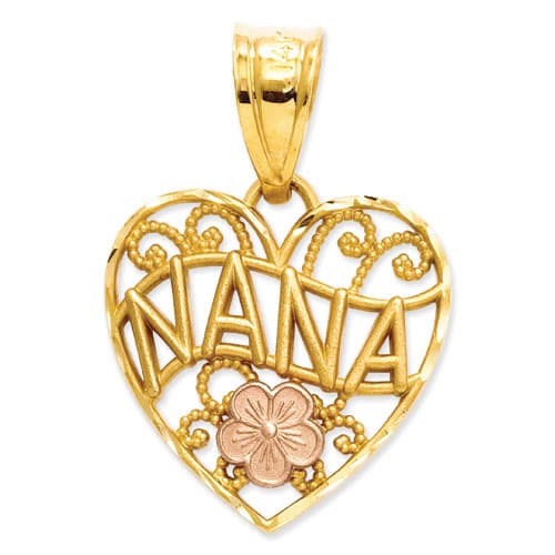 Gold Classics&#40;tm&#41; 14kt. Two Tone Nana Heart Pendant - image 