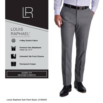 Louis Raphael Stretch Heather Skinny Fit Flat Front Suit Separate