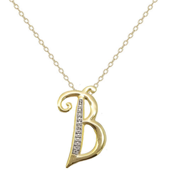 Accents by Gianni Argento Diamond Accent Initial B Pendant - image 