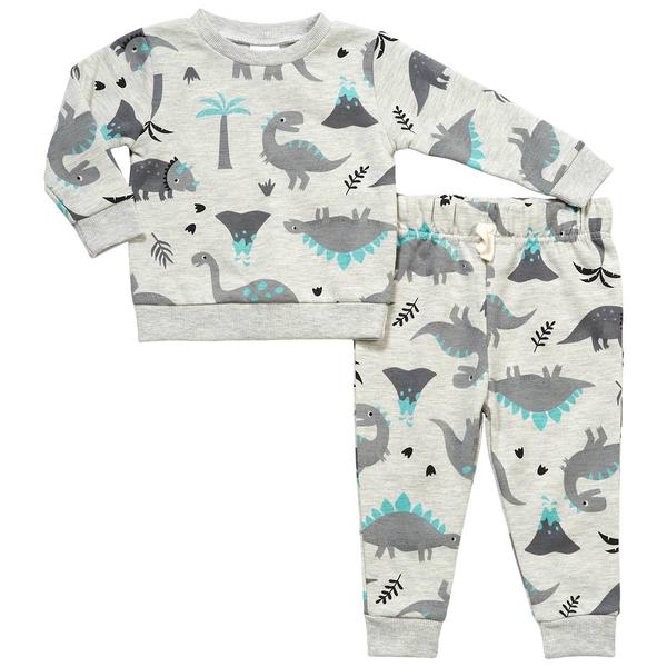 Baby Boy (NB-9M) bon bébé® Dino Long Sleeve Top & Joggers Set