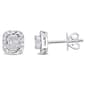 Sophia B 1/10ctw. Baguette Diamond Rectangle Post Earrings - image 1