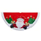 Kurt S. Adler 48in. Red & White Applique Santa Tree Skirt - image 1