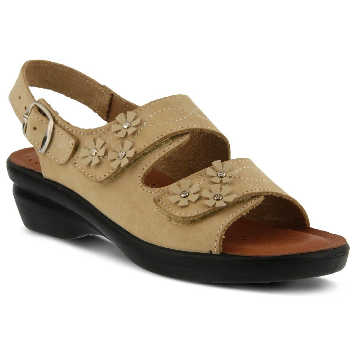 Womens Flexus® By Spring Step Ceri Strappy Sandals - Beige