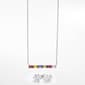 Silver-Tone CZ Rainbow Bar Necklace & Earring Set - image 1