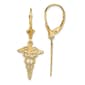 Gold Classics(tm)14kt. Two-Tone Polished Lever Back Earrings - image 1