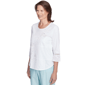 Petite Alfred Dunner St. Thomas Lace Patchwork Blouse - image 3