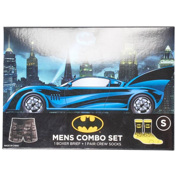 Mens Handcraft Batman&#8482; Boxer Briefs & Crew Socks