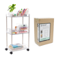 J&V Textiles Chrome Clear Acrylic 3-Tier Cart - image 1