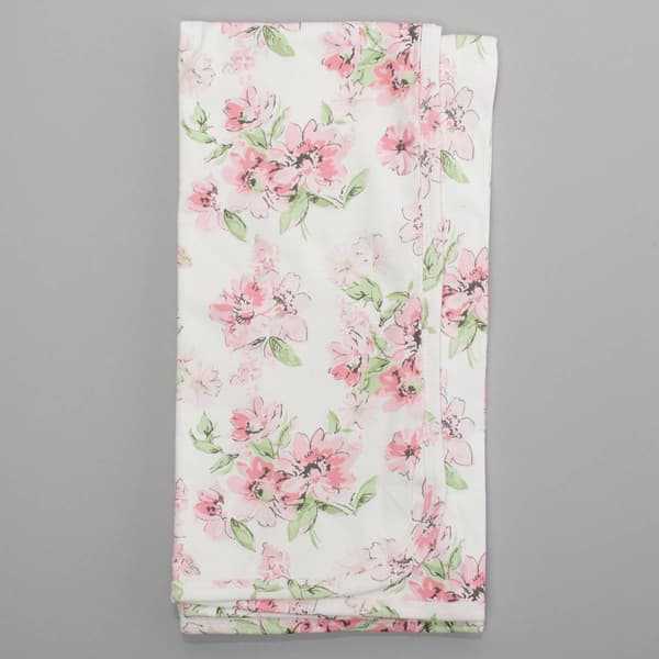 Little Me&#40;R&#41; Floral Splash 2 Ply Receiving Blanket - image 