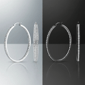 Saffron Silver & Black Inside Out 40mm Hoop Earrings Set - image 2