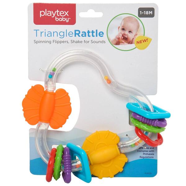 Playtex Scholastic Triangle Clacker Rattle - image 